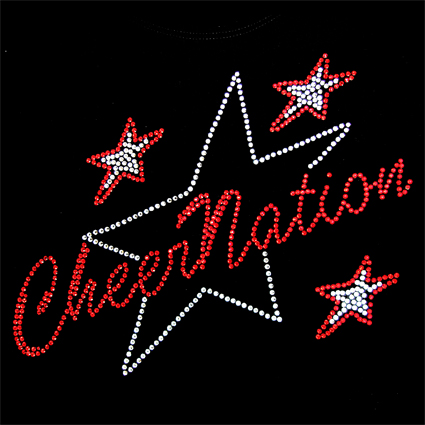cheer nation rhinestone shirt