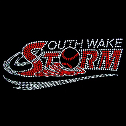 custom south wake storm embellished shirt